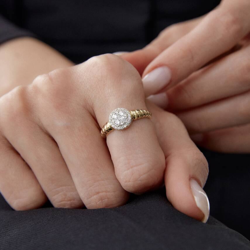 Altın Kordon Trapez Yüzük - Semih Haşhaş Kuyumculuk