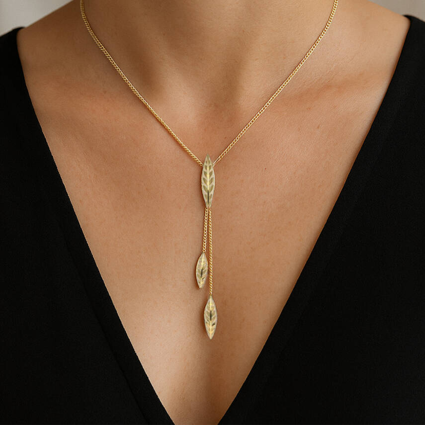 Cetaş Olivia Sedef Mineli Altın Kolye - Cetaş (1)