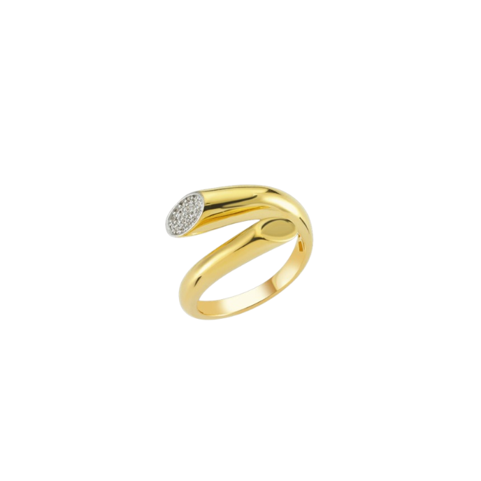 Eterna Ucu Taşlı Cetaş Altın Yüzük - Cetaş 