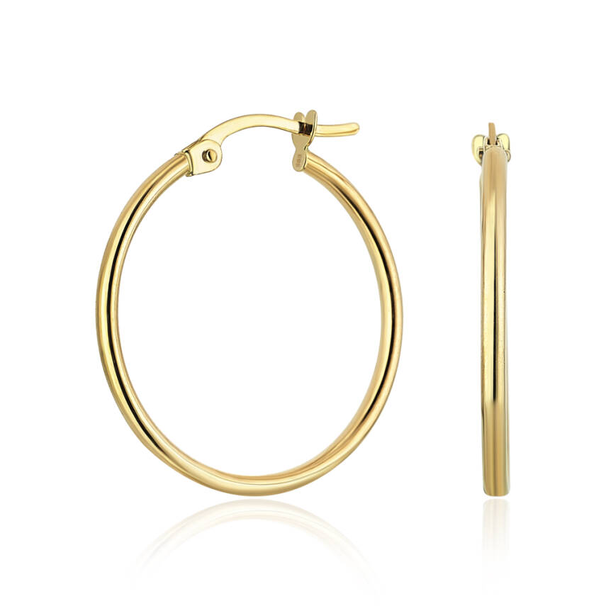 Klasik İnce Halka Altın Küpe - Semih Haşhaş Kuyumculuk