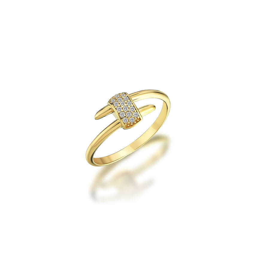 Taşlı Form Altın Yüzük - Semih Haşhaş Kuyumculuk (1)