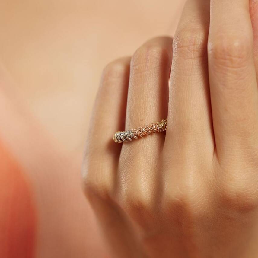 Tek Sıra Dorikalı Altın Yüzük - Semih Haşhaş Kuyumculuk