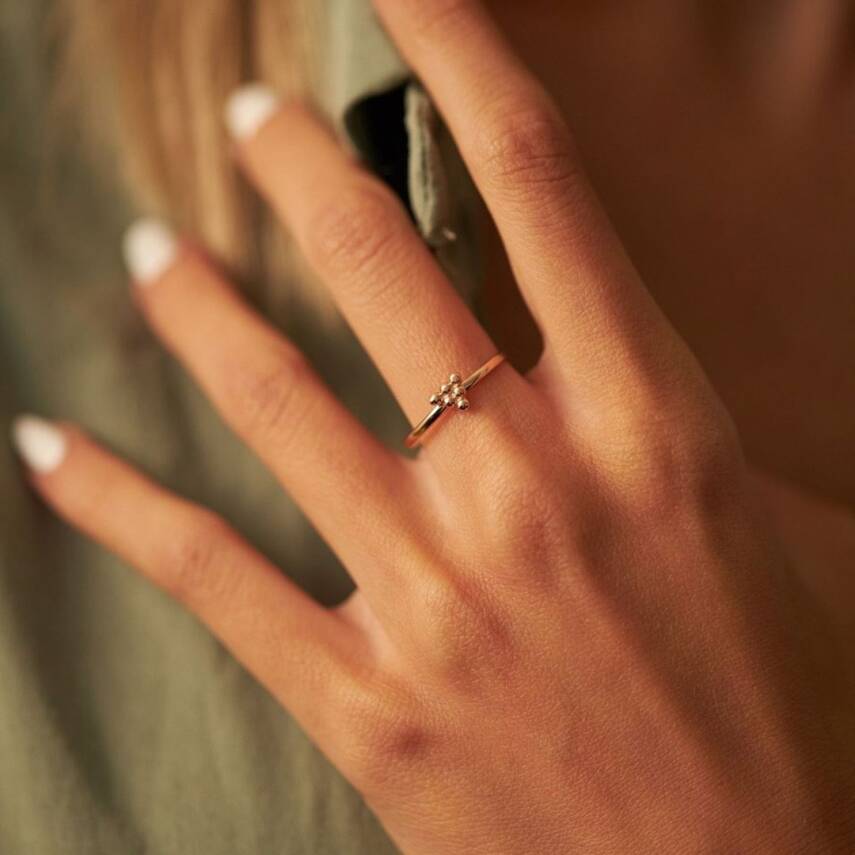 Üçgen Güverse Altın Yüzük - Semih Haşhaş Kuyumculuk