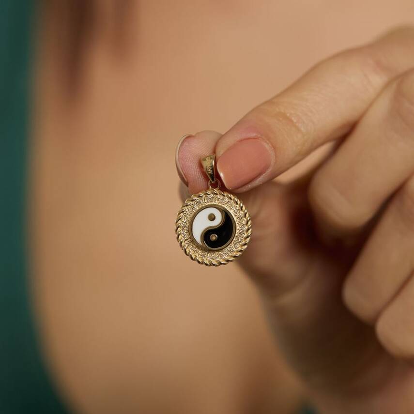 Ying Yang Figürlü Altın Kolye Ucu - Semih Haşhaş Kuyumculuk